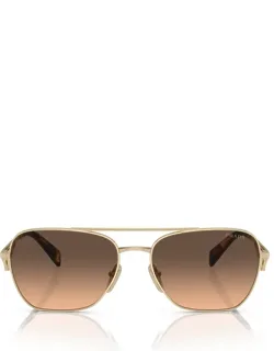Prada Eyewear Sunglasses Aviator Gold Metal Italy