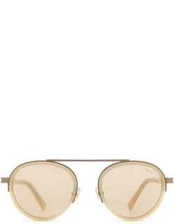 Zegna Sunglasses Shiny Beige Acetate/metal
