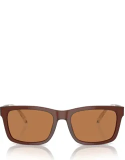 Sunglasses Ea4224 609573 Shiny Opaline Brown Acetate/metal Italy