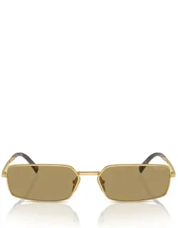 Prada Eyewear Sunglasses - Rectangular Gold Metal Italy