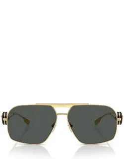 Versace Eyewear Sunglasses Aviator Gold Metal Italy