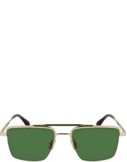Paul Smith Sunglasses Rectangular Gold Metal Italy
