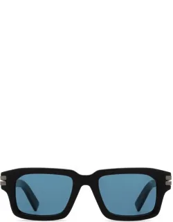 Zegna Sunglasses Ez0255 48v Shiny Dark Brown Acetate Italy