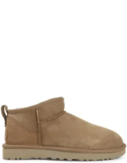 Classic Ultra Mini Boots With Embossed Stitching And Mutton Lining