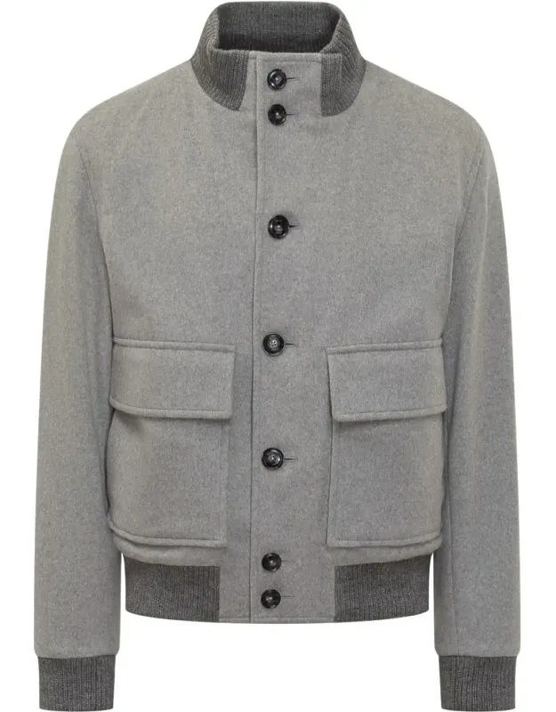 Wool Jacket With Front Pockets