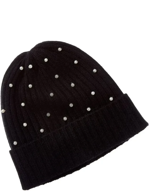 2x2 Rib Pearl Cashmere Hat