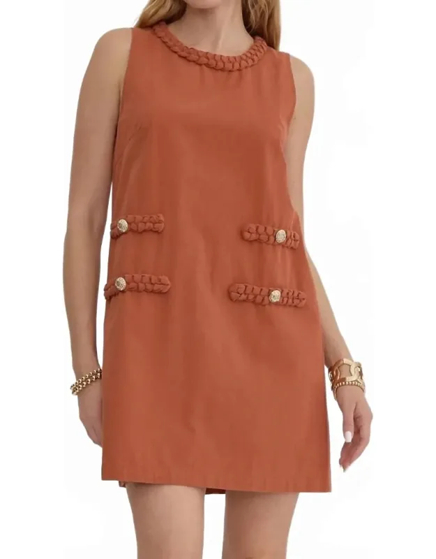 Braided Trim Dress