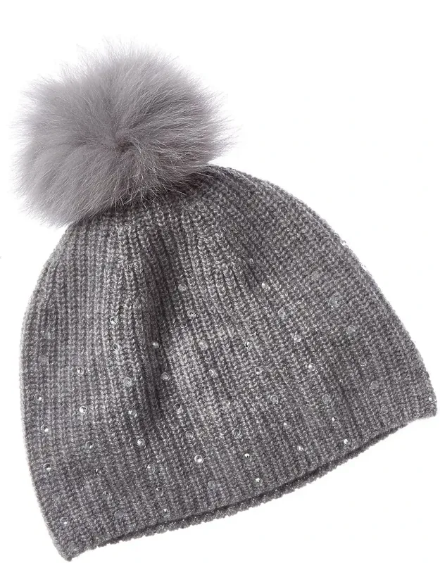Cashmere Crystal Rib Hat