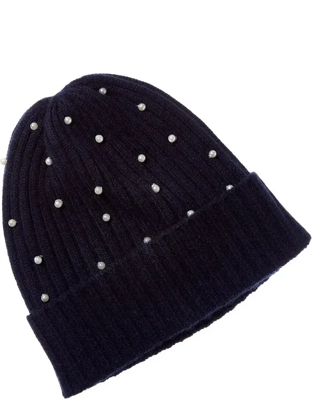 2x2 Rib Pearl Cashmere Hat