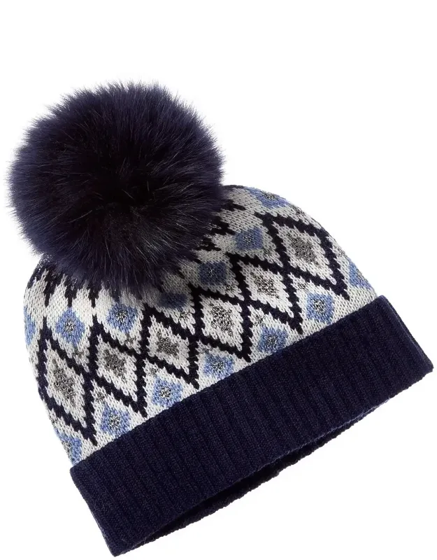 Lurex Fairisle Wool & Cashmere-blend Hat