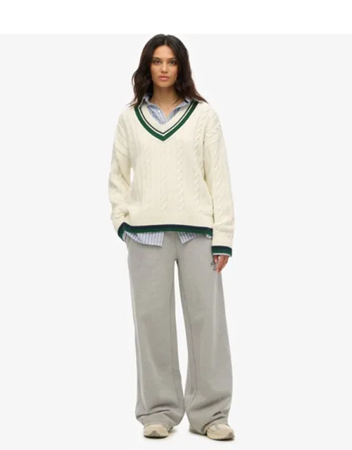 Superdry Athletic Essentials Wide Leg Joggers With Internal Drawstring Waistband And Twin Side Seam Pockets