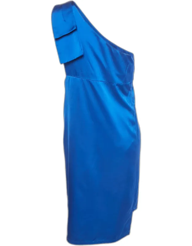 Satin One Shoulder Mini Dress
