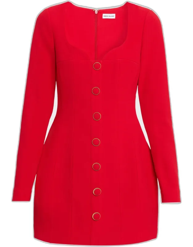 Sweetheart Crepe Mini Dress