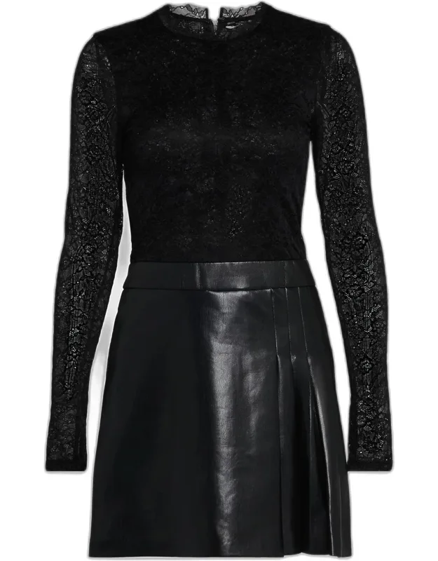 Lace Combo Mini Dress