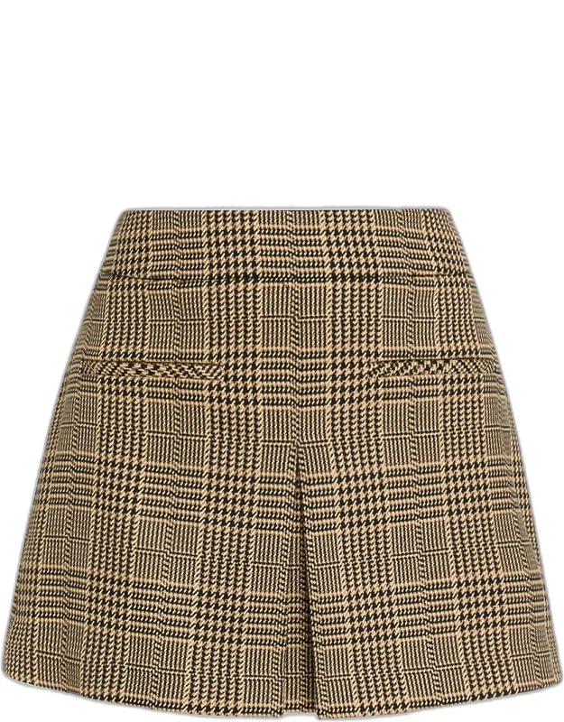 Houndstooth Mini Skirt