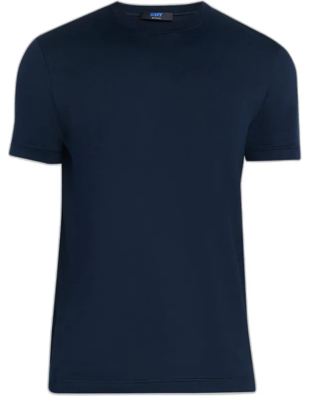 Solid Cotton Crewneck T-shirt