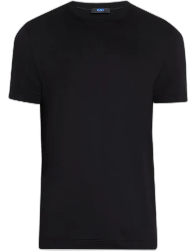Solid Cotton Crewneck T-shirt
