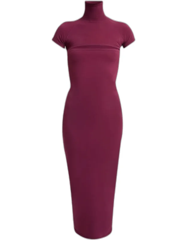 Second-skin Knit Cutout Midi Dress