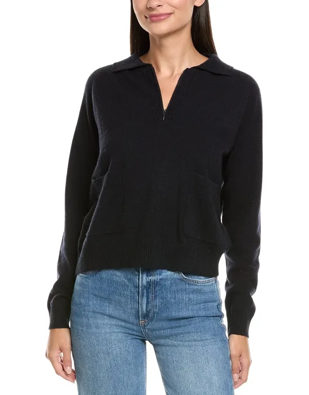 Wool & Cashmere-blend 1/4-zip Pullover