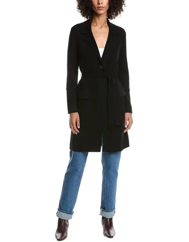Wool & Cashmere-blend Double Knit Cardigan