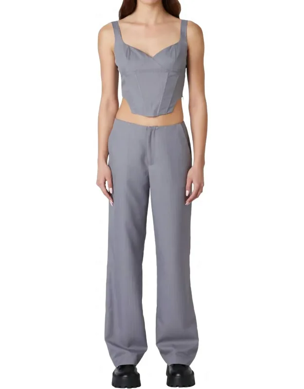 Eloise Pin Stripe Low Rise Pants
