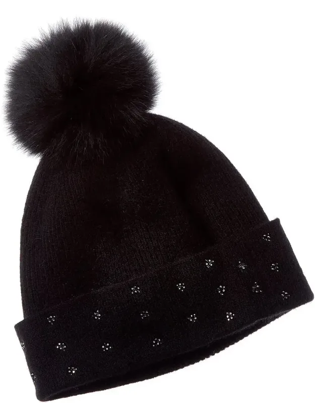 Cashmere Crystal Cuff Hat