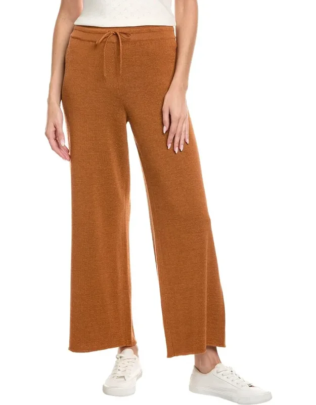 Double Knit Wide Leg Pull-on Pants