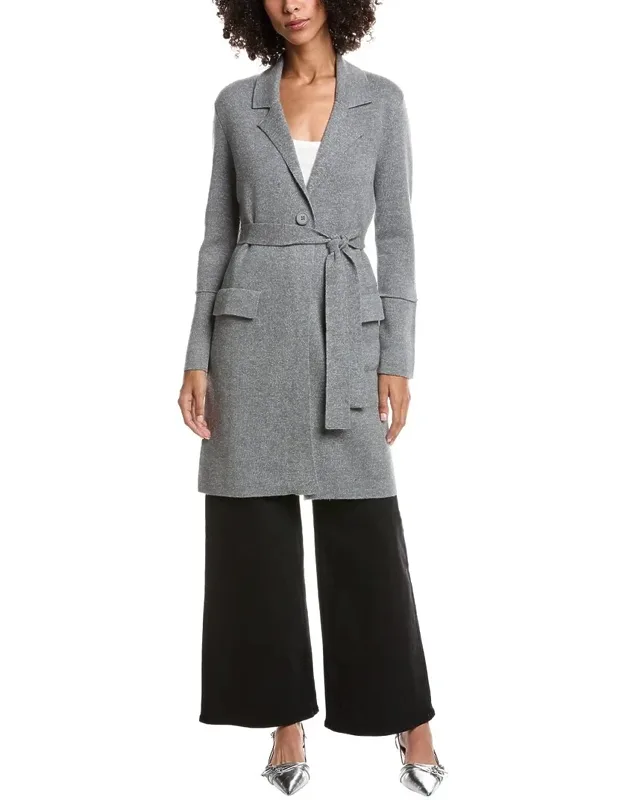 Wool & Cashmere-blend Double Knit Cardigan