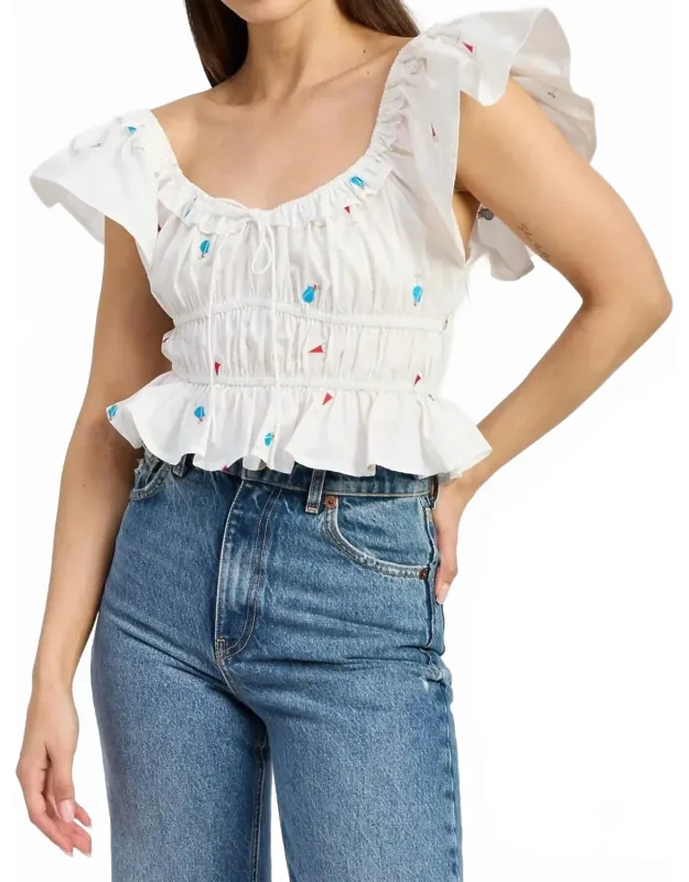 Flutter Sleeve Top