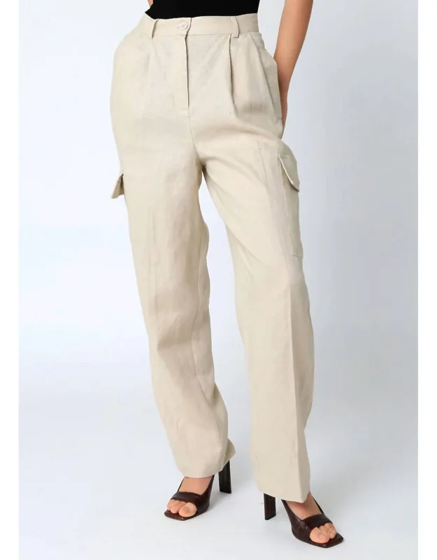 Linen Cargo Pants