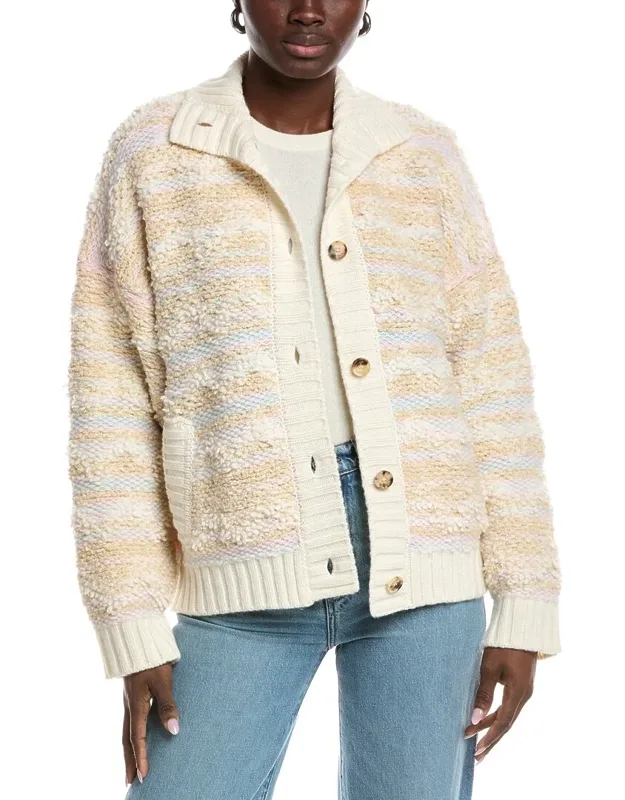 Wool-blend Fleece Cardigan