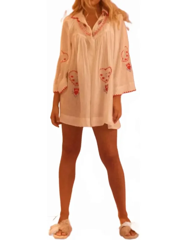 Minnie Embroidered Halle Mini Dress