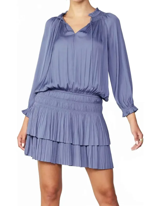 Pleated Mini Dress