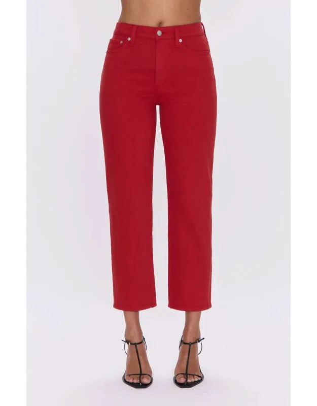 High Rise Straight Leg Pants