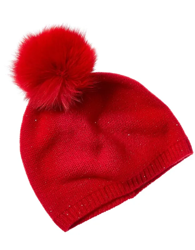 Lurex Lattice Stitch Cashmere Hat
