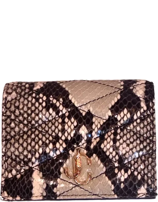 Farone Animal Print Leather Card Case Wallet