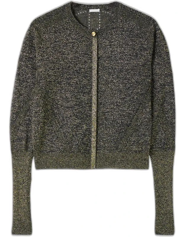 Lurex Knit Cardigan