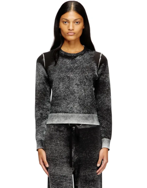 Jumper With Faded Reverse Print