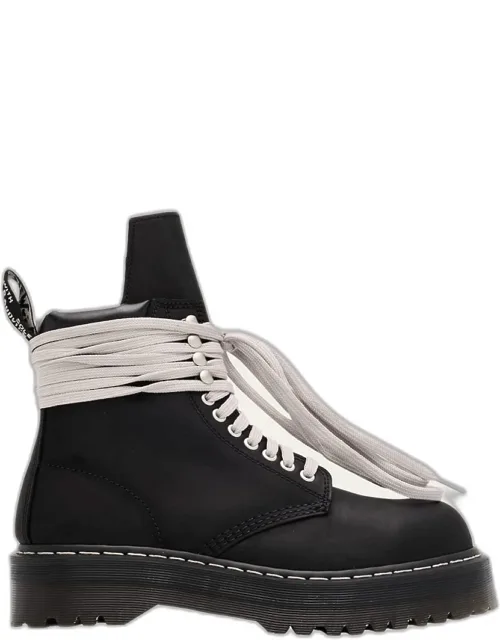 Quad Sole Steel Toe Leather Ankle Boots