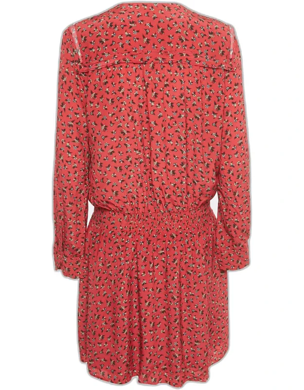 Floral Print Crepe Mini Dress