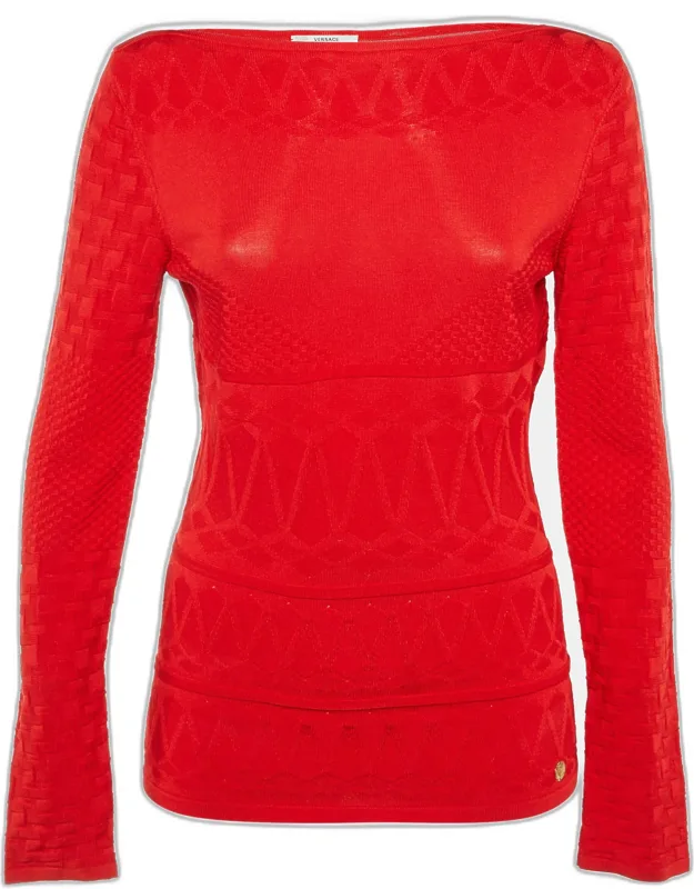 Geometric Pattern Knit Jumper