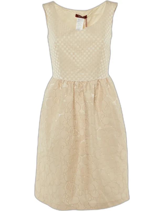 Floral Patterned Crepe Short Dress