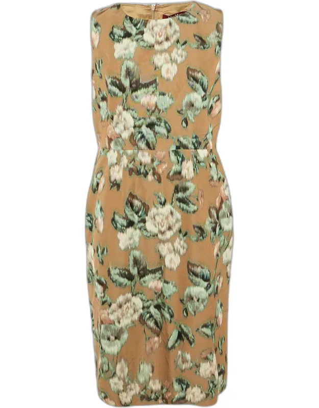 Printed Cotton Blend Midi Dress