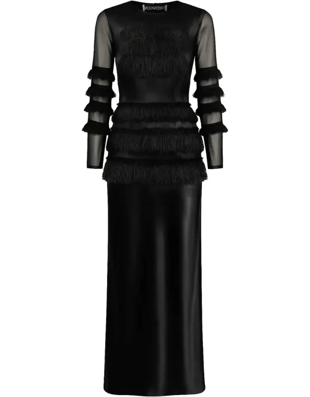 Fringe Satin Dress