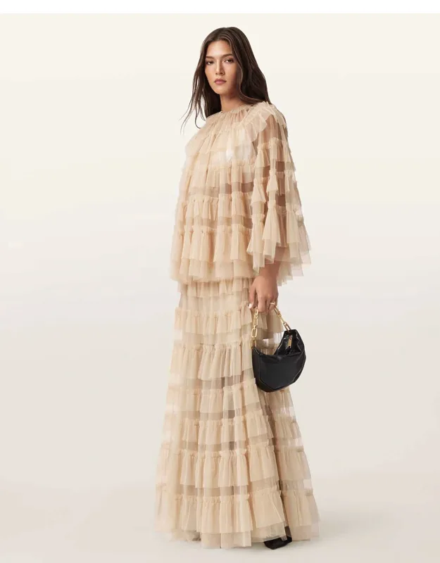 Ruffle Maxi Skirt