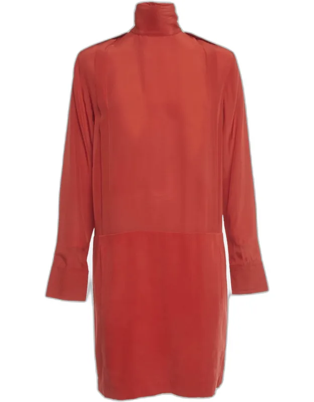 Crepe Silk And Crepe Short Dress
