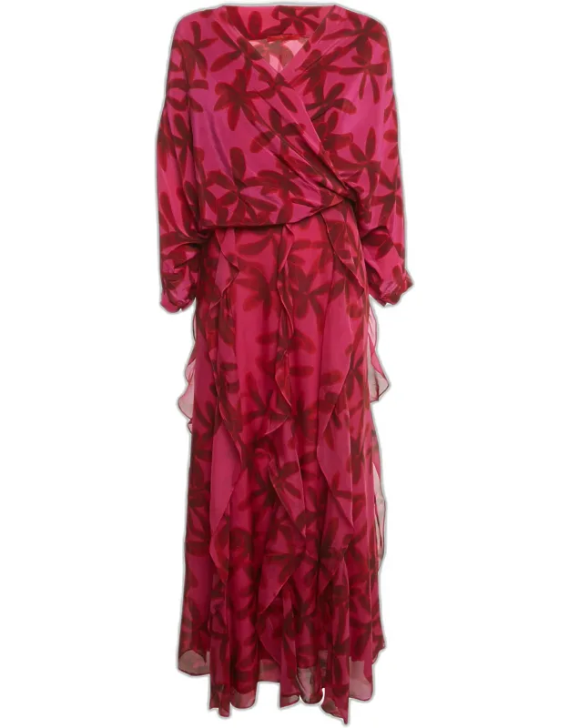 Printed Silk Maxi Dress & Top Set