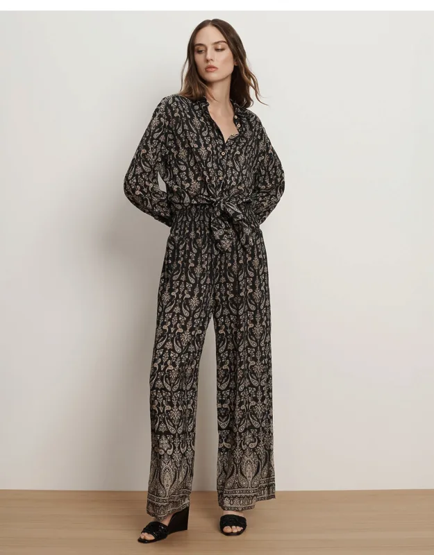 Callaway Smocked Wide-leg Pants