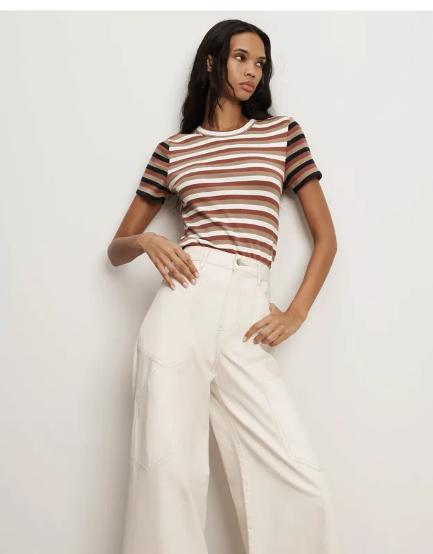 Pruitt Striped Ribbed T-shirt