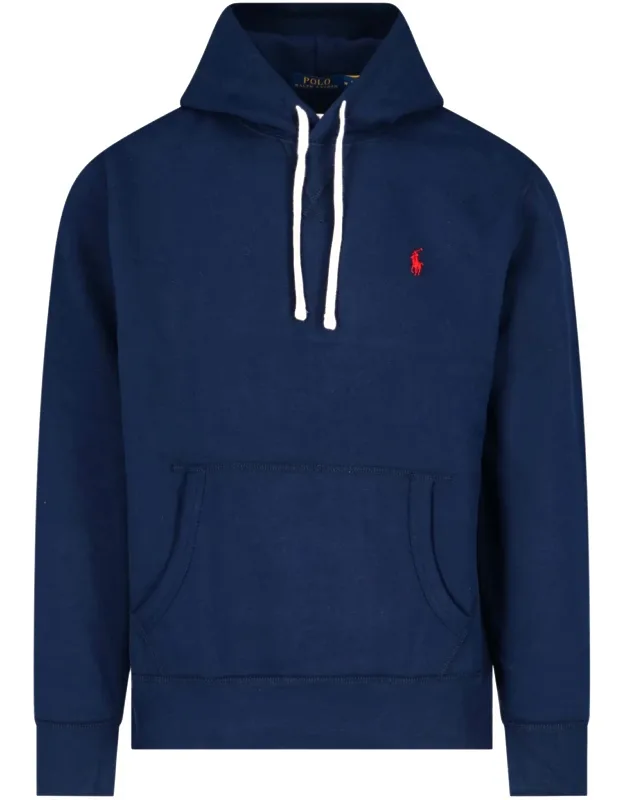 Logo Hoodie With Embroidered Logo And Drawstring Hood